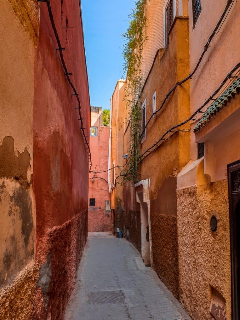die engen Gassen der Medina in Marrakesch