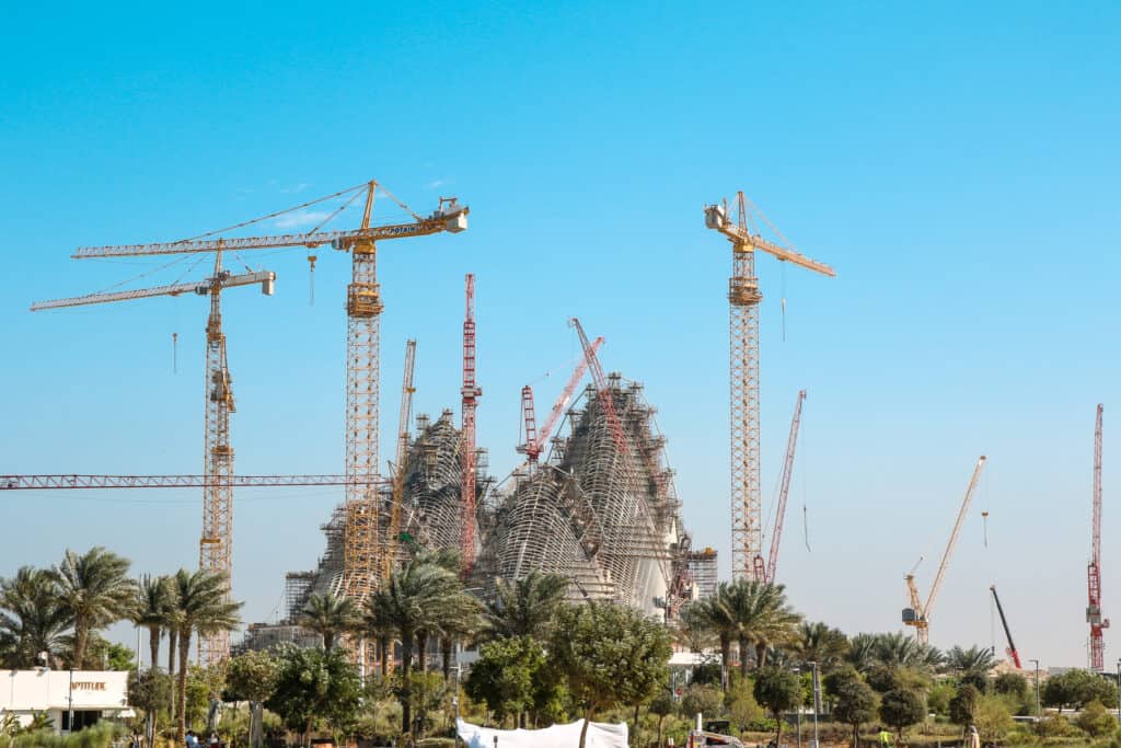Der Bau des neuen Zayed National Museum Abu Dhabi