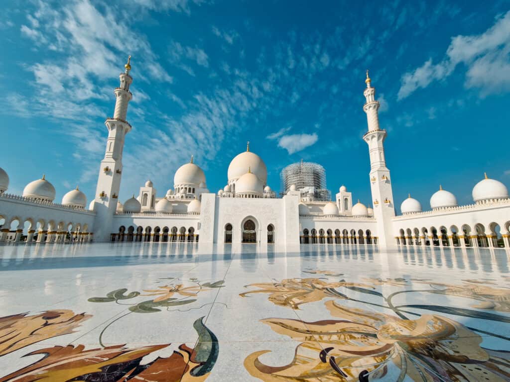 Die große Moschee in Abu Dhabi