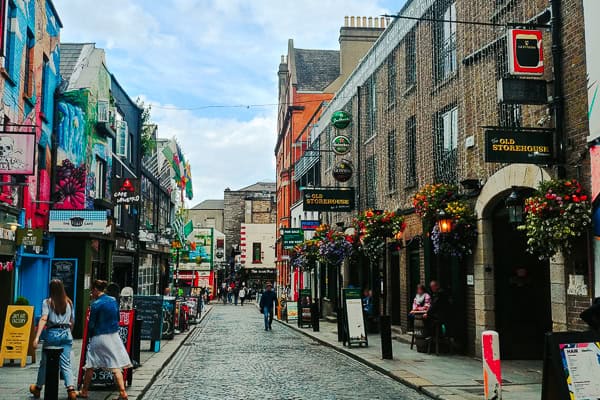 Temple Bar, bunt und lebhaft