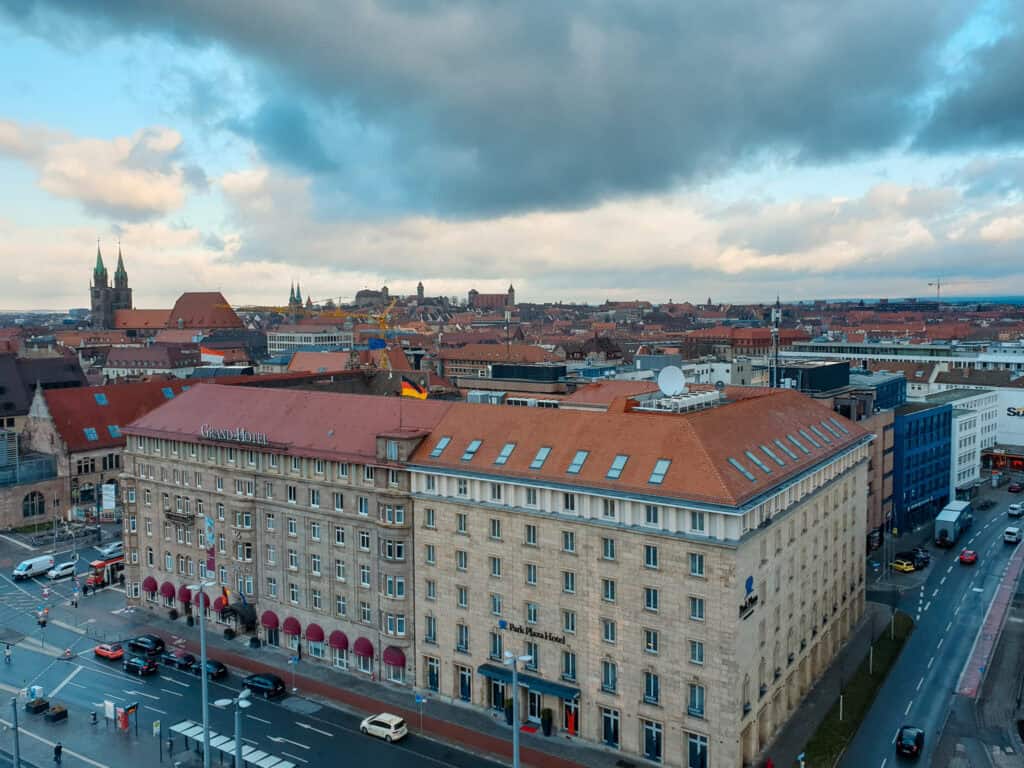 Toller Blick über Nürnberg vom Hotel. 