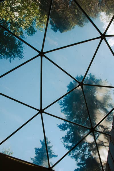 Blick aus dem Dome-Zelt in den Sternenhimmel