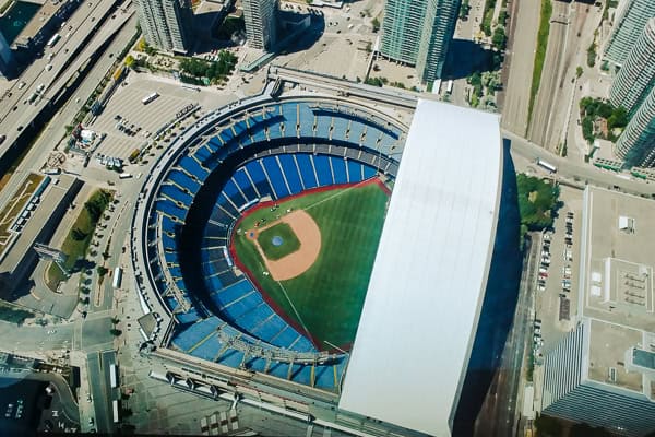Baseball-Stadion in Toronto – Sportstätte aus der Vogelperspektive